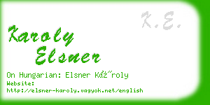 karoly elsner business card